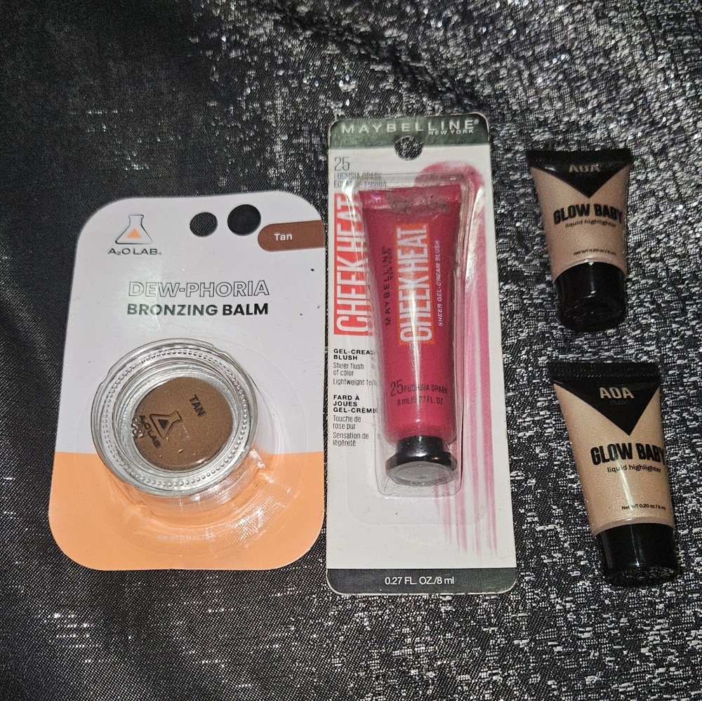 Dew-Phoria Bronzing Balm, Liquid Blush + Liquid Highlighter Bundle BNIB